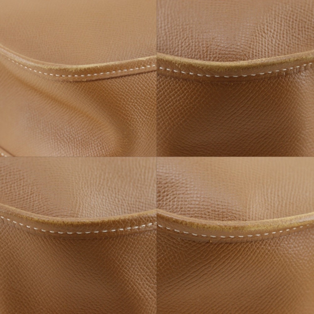 Hermes Evelyne 1 GM Shoulder Bag, Courchevel Leather, Gold, 1998 Model, Brown... - Picture 4 of 14